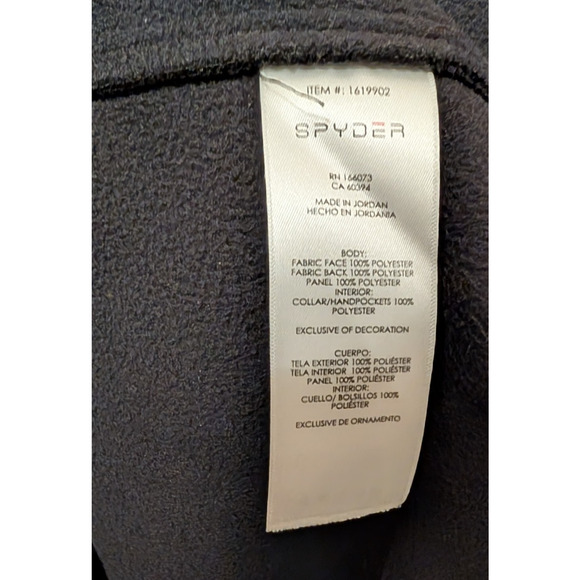 Spyder Sweater Mens Black 1/2 Zip Thermal Fleece Pullover Waffle Knit XL EUC - Picture 4 of 5